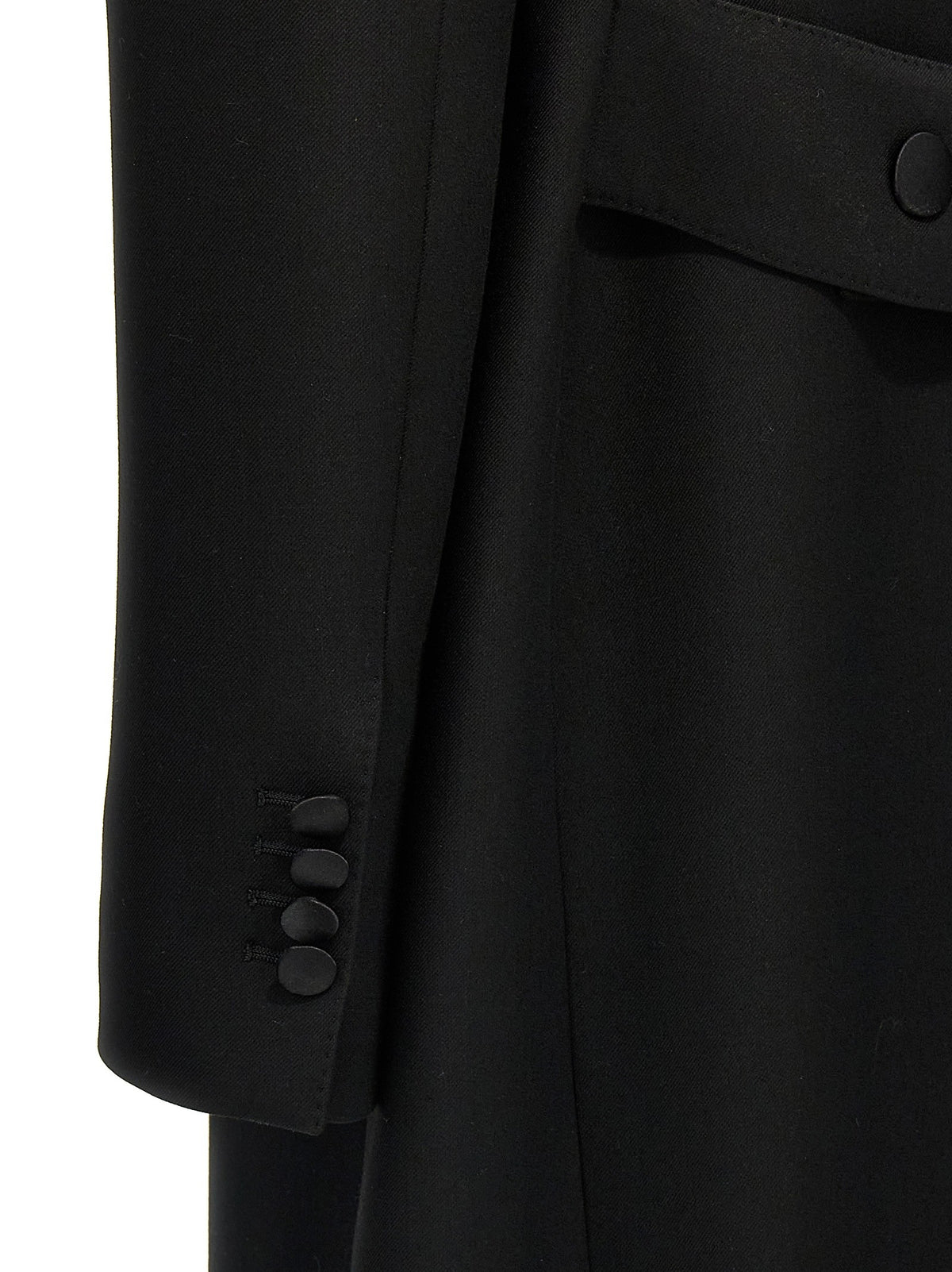 Dolce &amp; Gabbana Long Tuxedo Coat Black, view 4