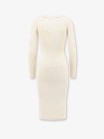 Elisabetta Franchi Women's Long Viscose Blend Dress White