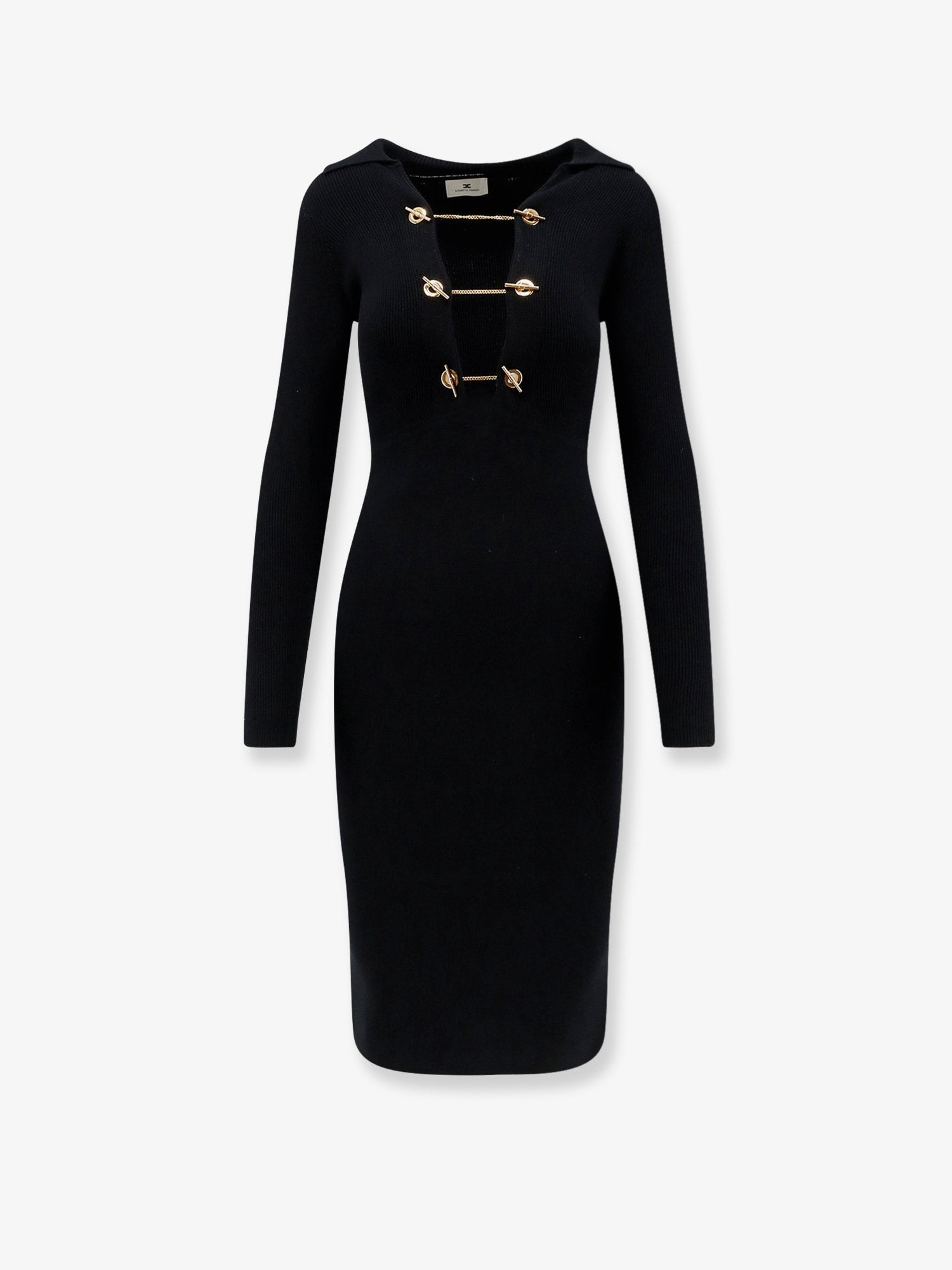 Elisabetta Franchi Women's Long Viscose Blend Dress Black