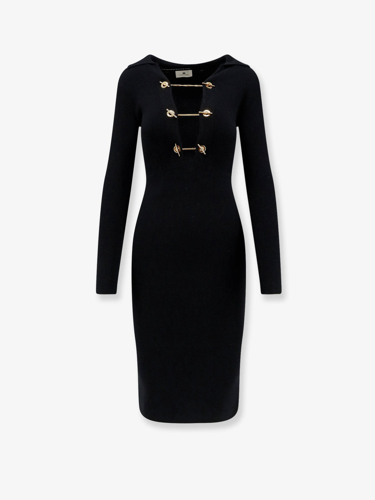 Elisabetta Franchi Women's Long Viscose Blend Dress Black