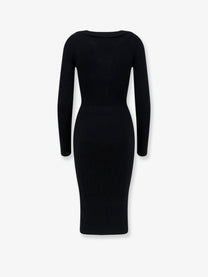 Elisabetta Franchi Women's Long Viscose Blend Dress Black