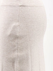 Hevò Women's Long Viscose Blend Skirt Beige