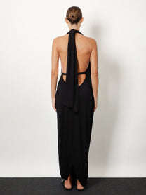 Loewe Women's Long Viscose Dress Black, view 3