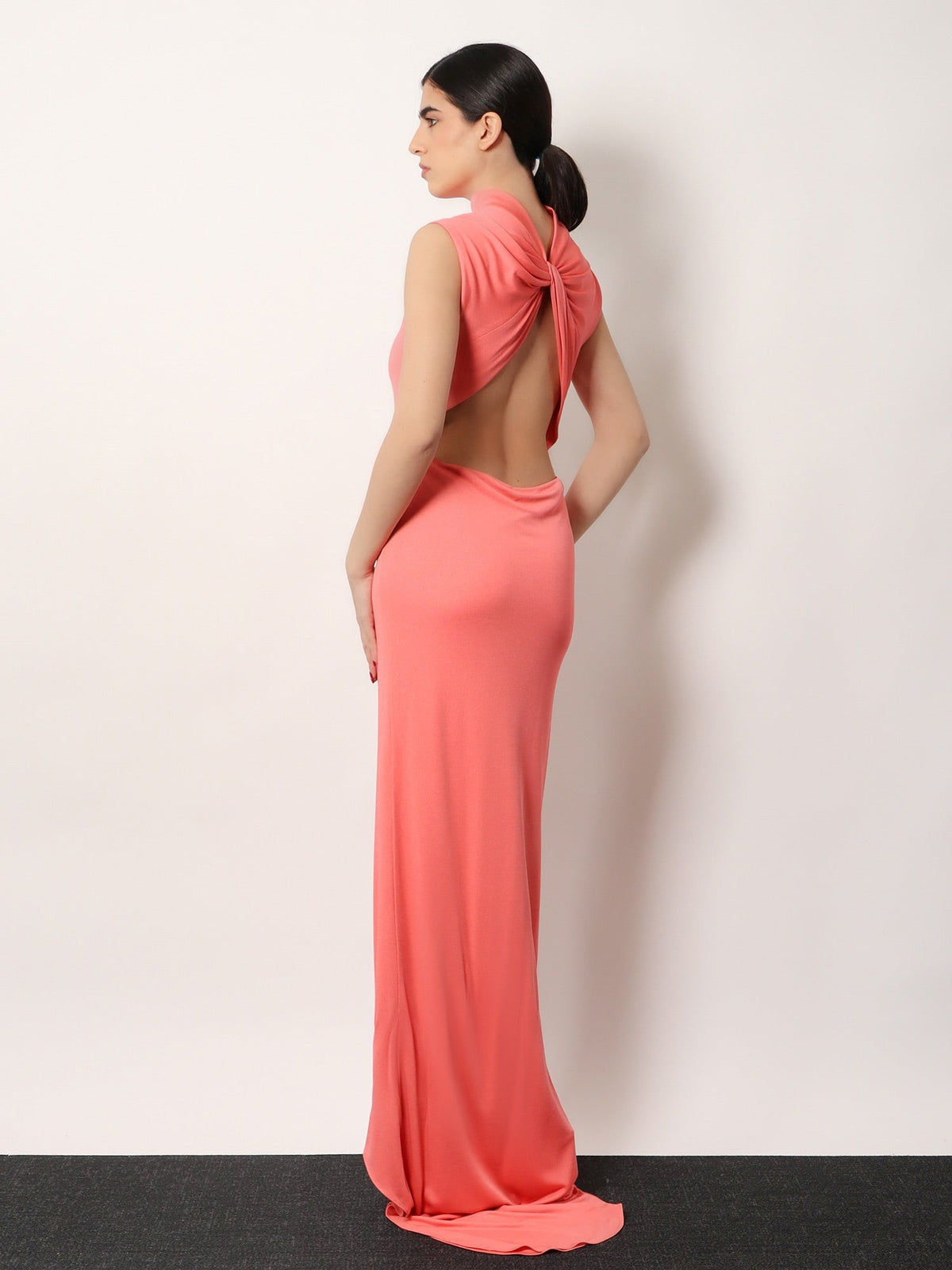 Tom Ford Women's Long Viscose Dress Orange, view 2