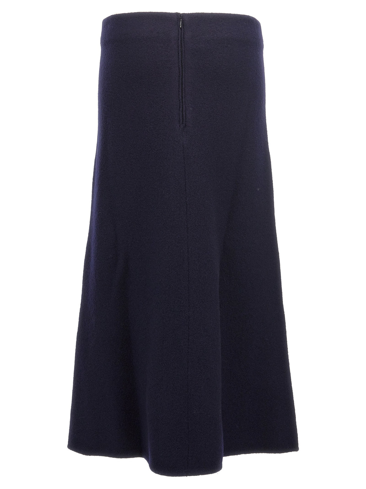 Jil Sander Long Wool Skirt Blue, view 2