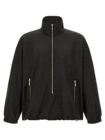 Song For The Mute Long Zip Sweater Grey