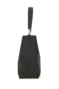 Longchamp women’s borsa hobo le roseau black black leather tote bag with sleek minimalist design and silver hardware