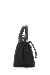 Longchamp women’s borsa le pliage energy large black nylon handbag with structured shape and polka-dot drawstring