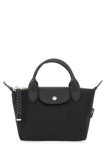 Black Longchamp Le Pliage mini handbag with leather handles and silver-tone clasp in Longchamp women’s Borsa LE Pliage Energy Large Black