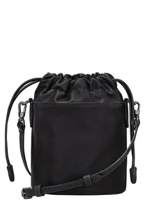 Longchamp women’s borsa secchiello le pliage xtra black nylon bucket bag with adjustable strap and drawstring closure