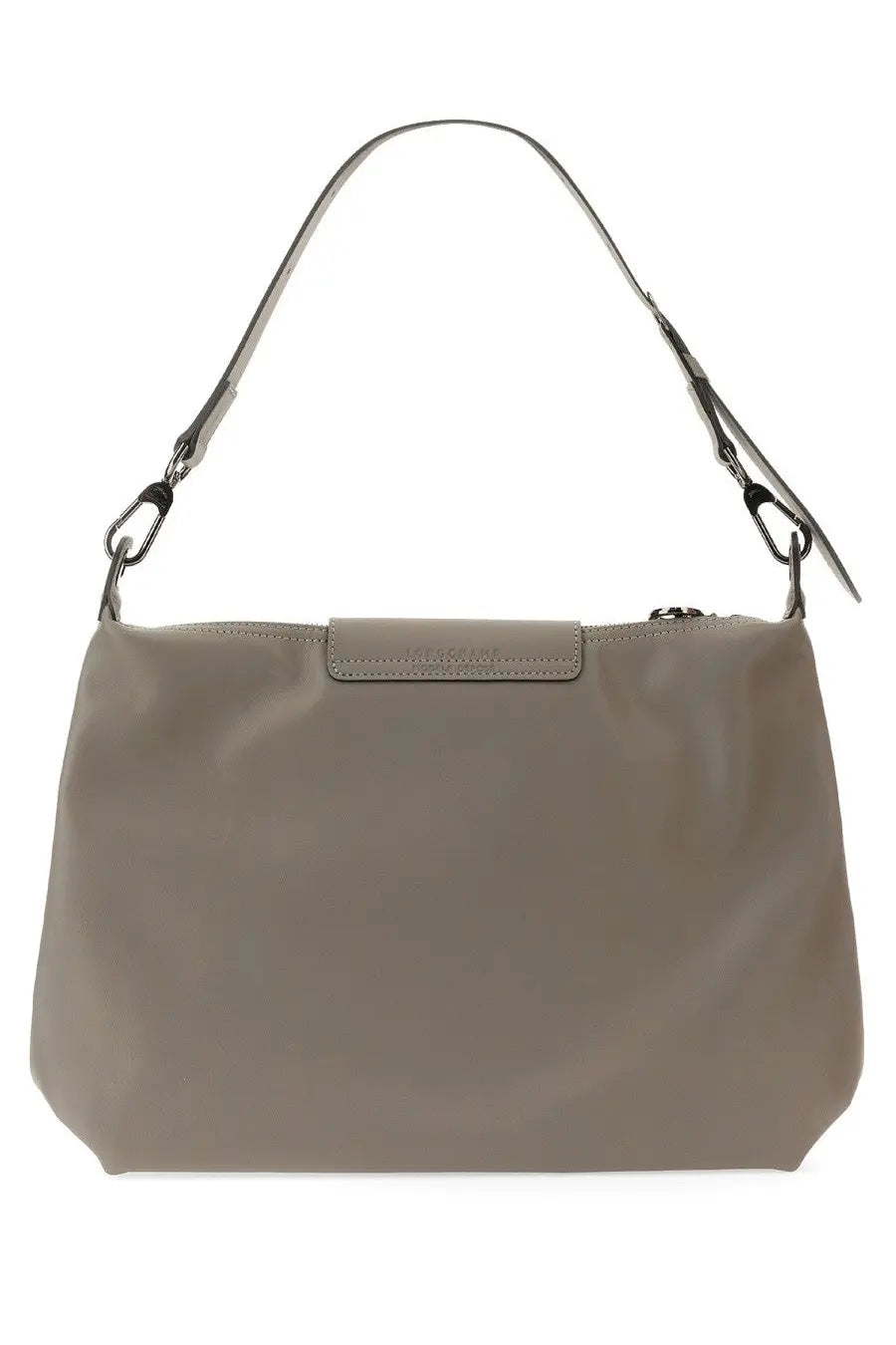 Longchamp women’s borsa spalla le pliage xtra medium beige taupe leather handbag with minimalist design and adjustable strap
