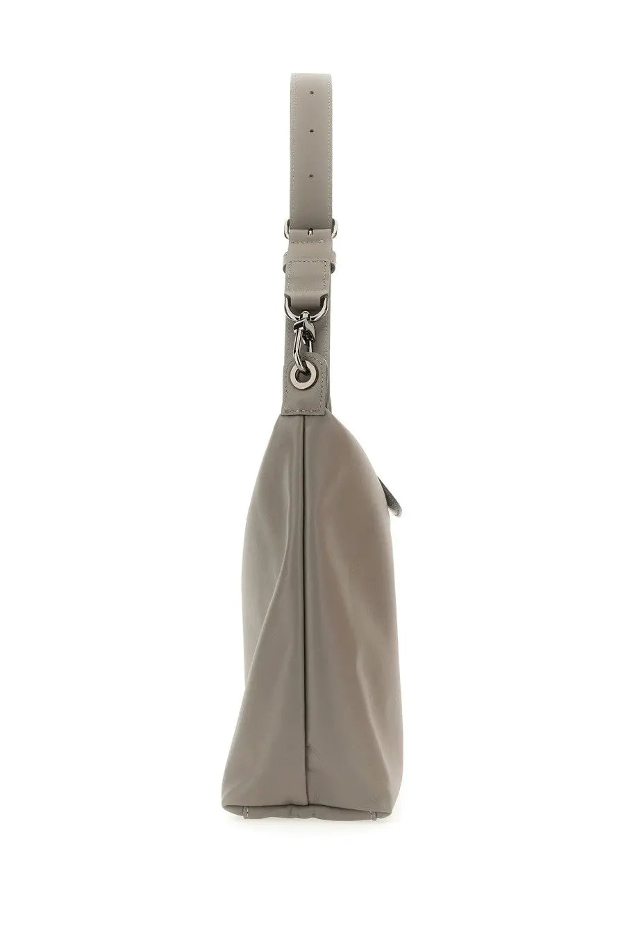 Longchamp women’s borsa spalla le pliage xtra medium beige shoulder bag with sleek light gray glossy finish and minimalist design