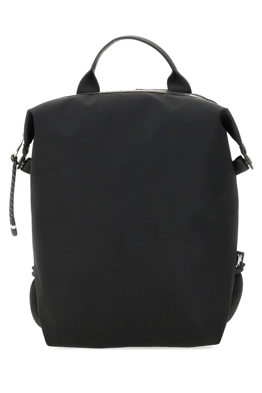 Longchamp women’s zaino le pliage large black nylon backpack with top handle and side pockets