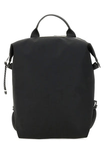 Longchamp women’s zaino le pliage large black nylon backpack with top handle and side pockets