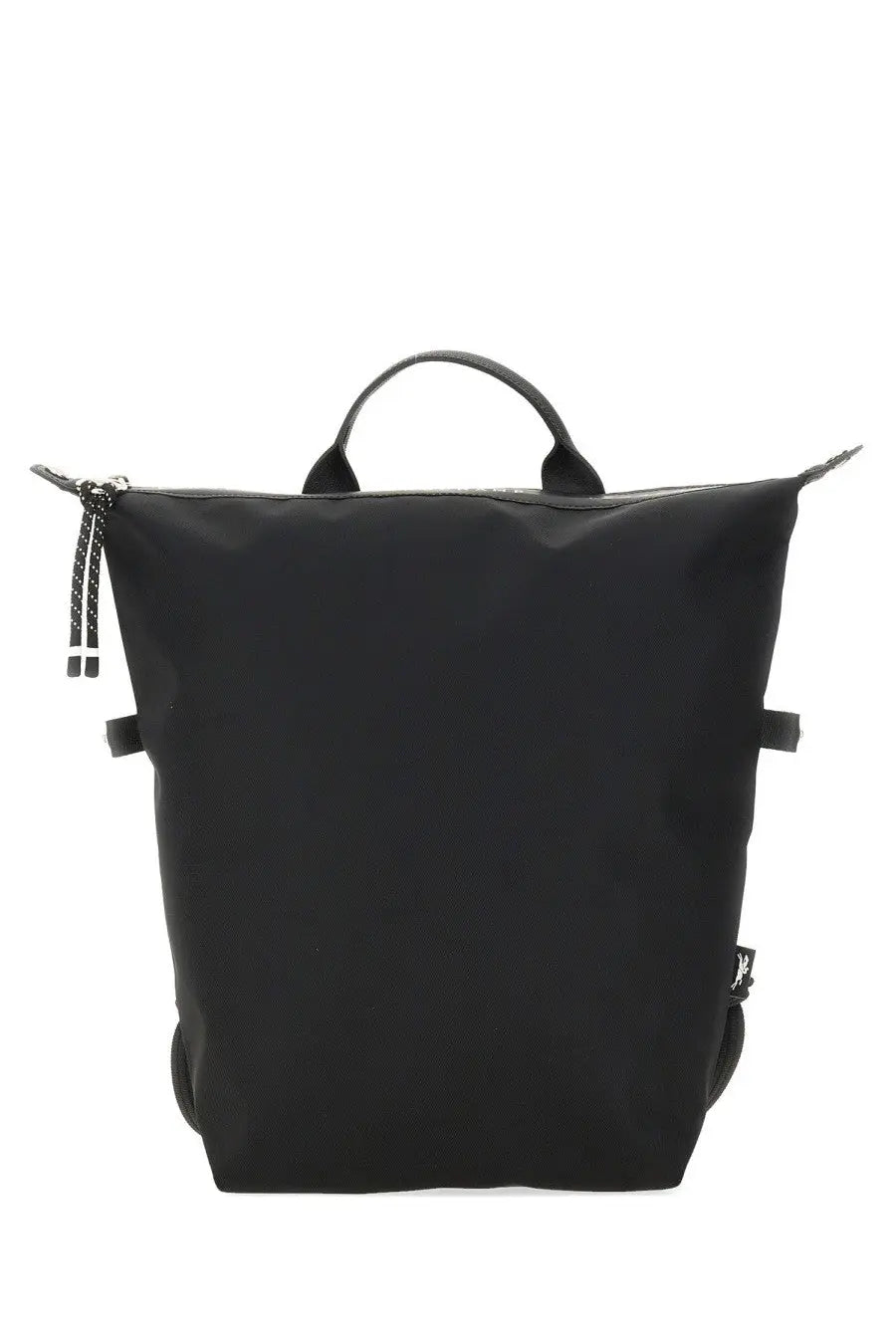 Longchamp women’s zaino le pliage large black nylon backpack with top handle and side straps
