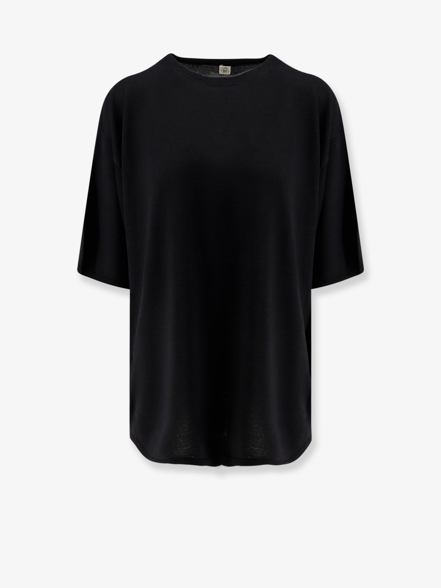 Toteme Women's Longline Wool Blend Sweater Black Toteme