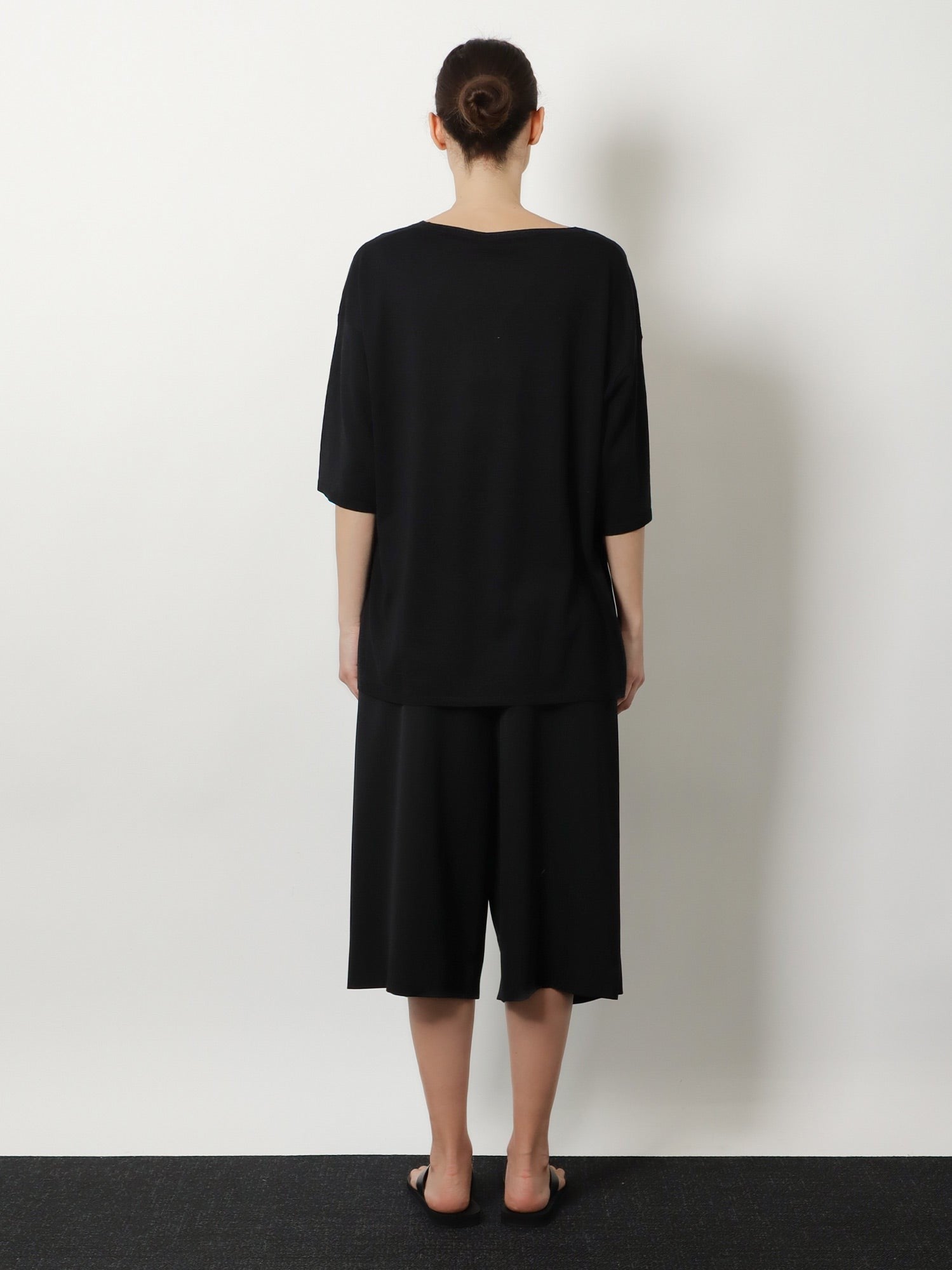 Toteme Women's Longline Wool Blend Sweater Black