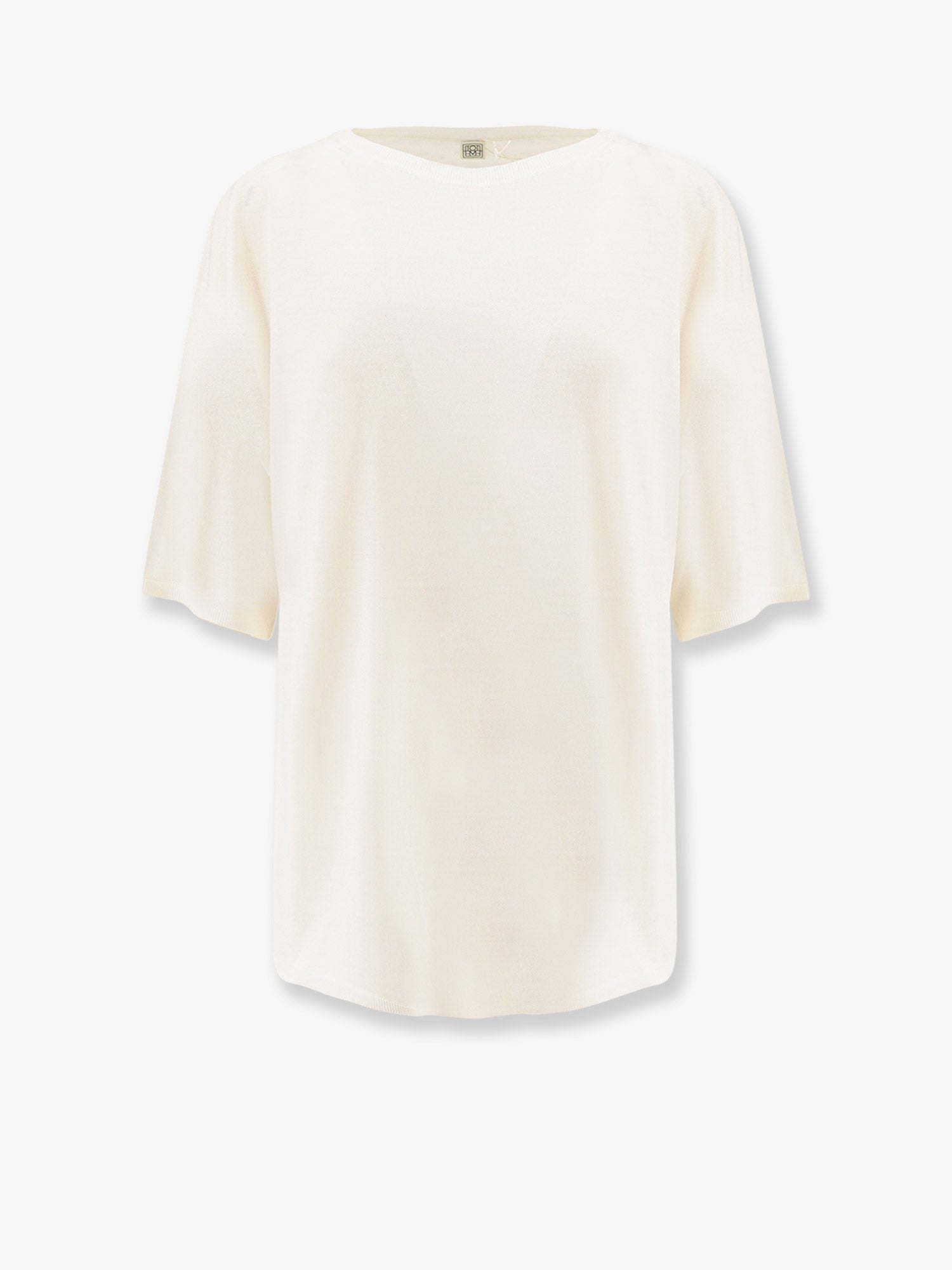 Toteme Women's Longline Wool Blend Sweater White