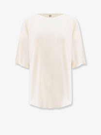Toteme Women's Longline Wool Blend Sweater White