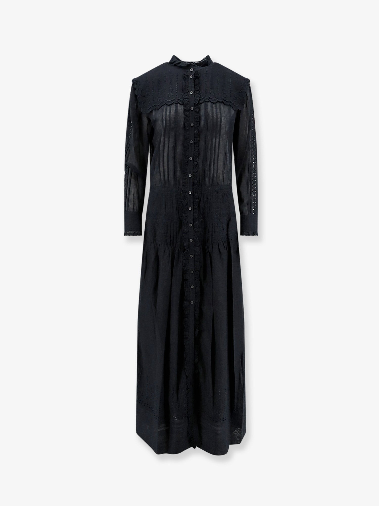 Isabel Marant Étoile Women's Lonie Cotton Chemisier Dress Black