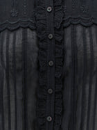 Isabel Marant Étoile Women's Lonie Cotton Chemisier Dress Black, view 3