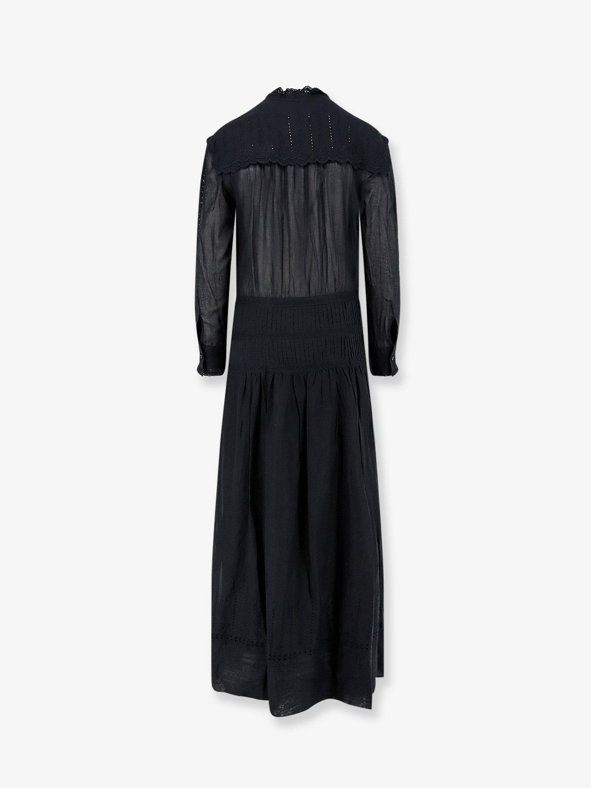 Isabel Marant Étoile Women's Lonie Cotton Chemisier Dress Black, view 2