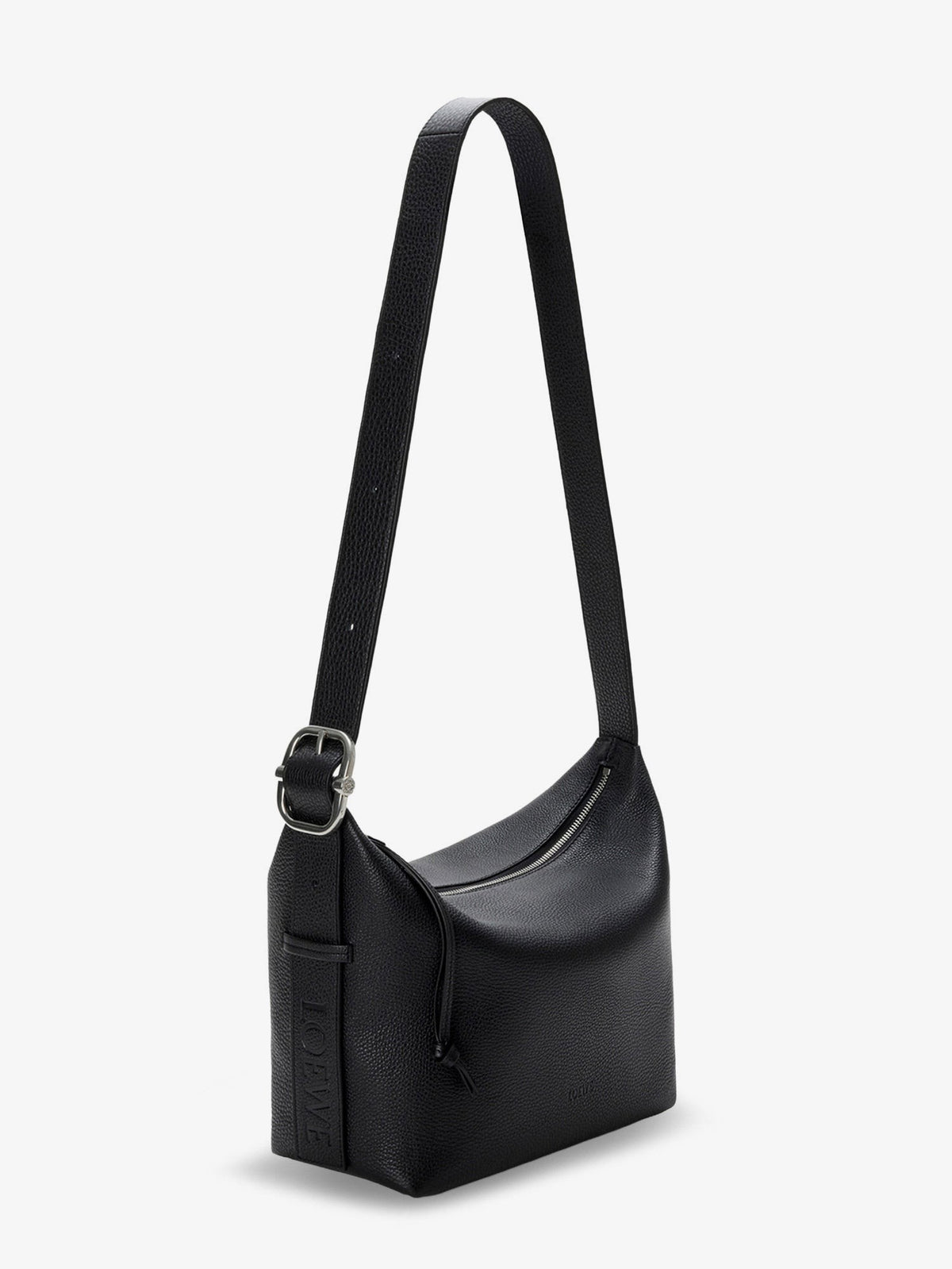 Loewe Men's Loop Medium Shoulder Bag Black, view 4