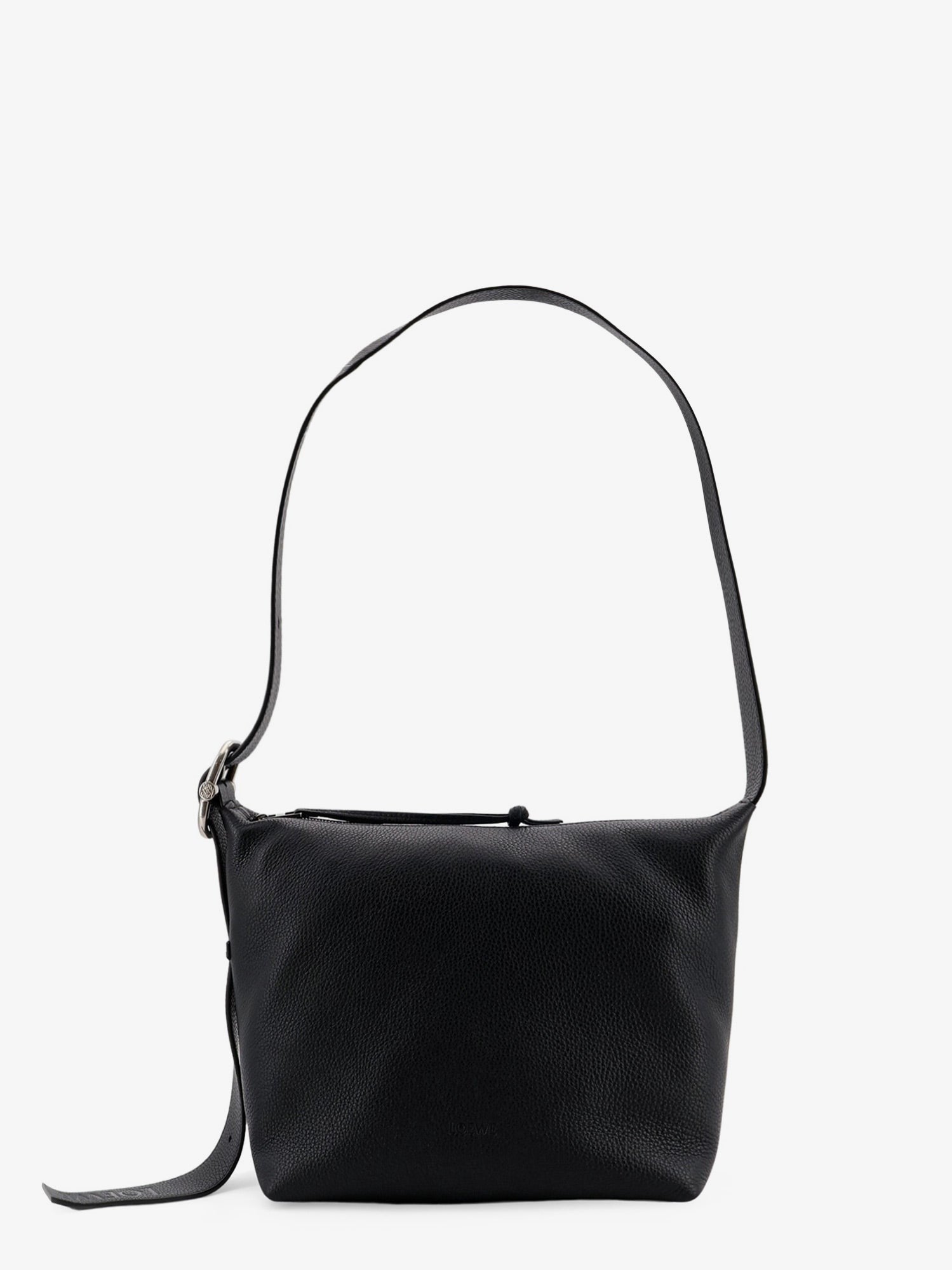 Loewe Men's Loop Leather Crossbody Bag Black