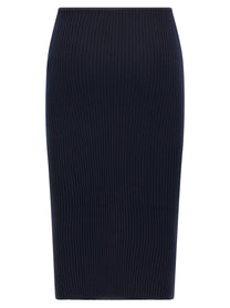courrèges Loop Rib Knit Skirt Blue