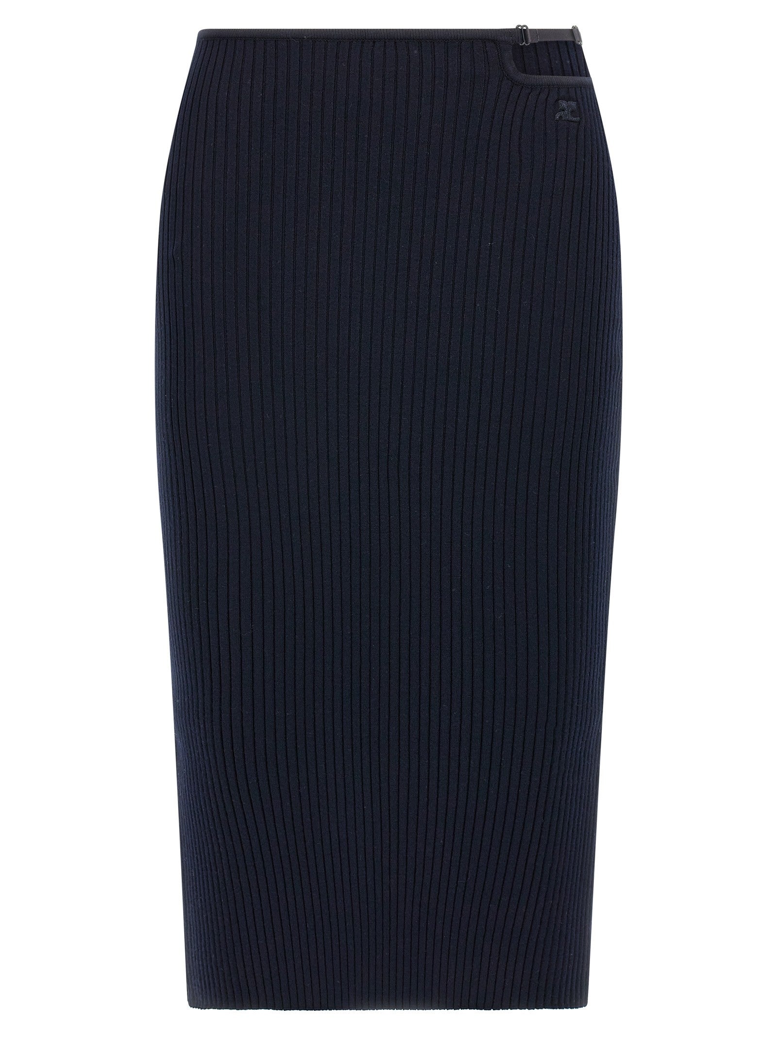 courrèges Loop Rib Knit Skirt Blue