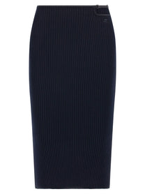 courrèges Loop Rib Knit Skirt Blue
