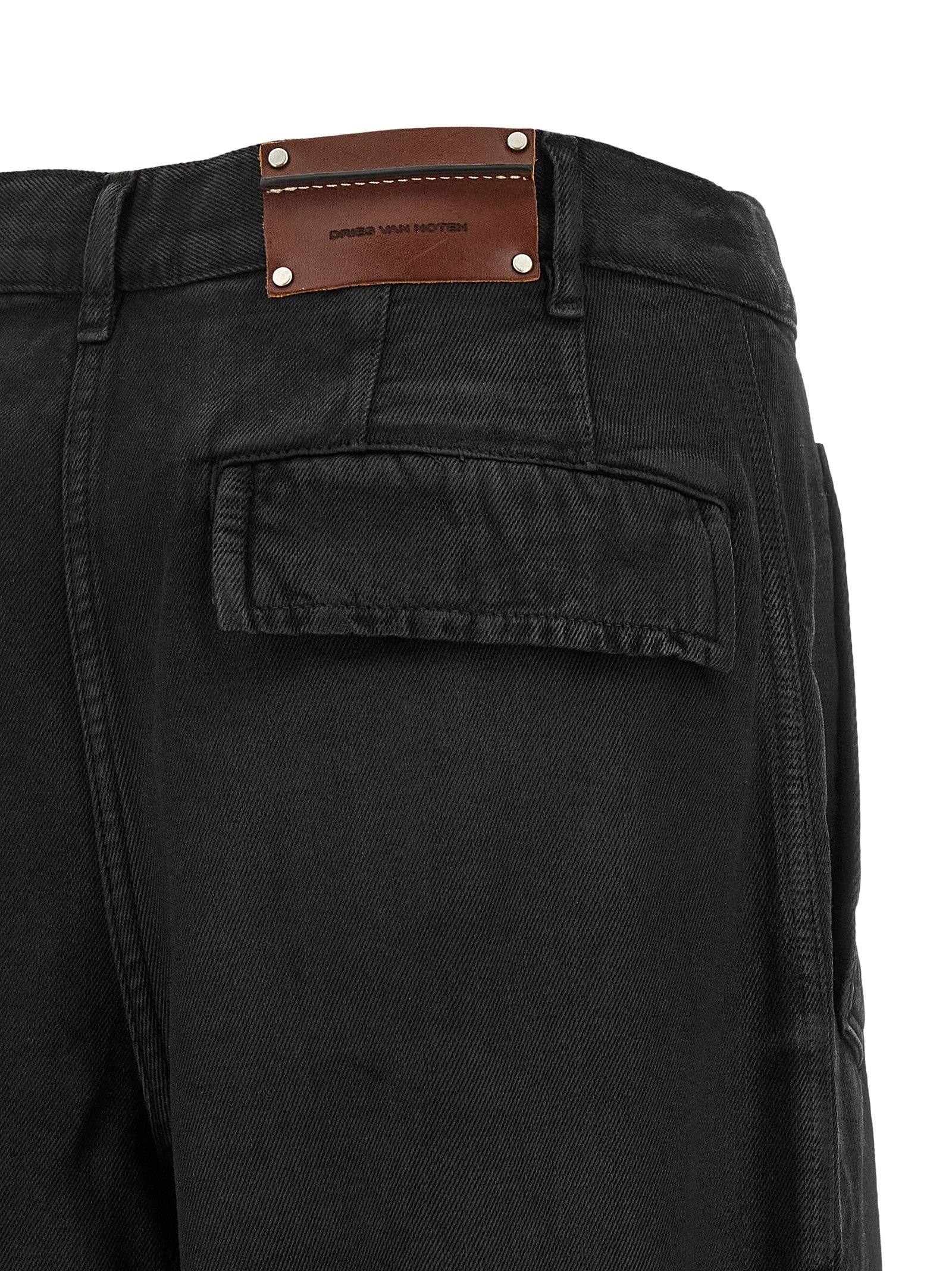 Dries Van Noten Loose Cotton Trousers Grey