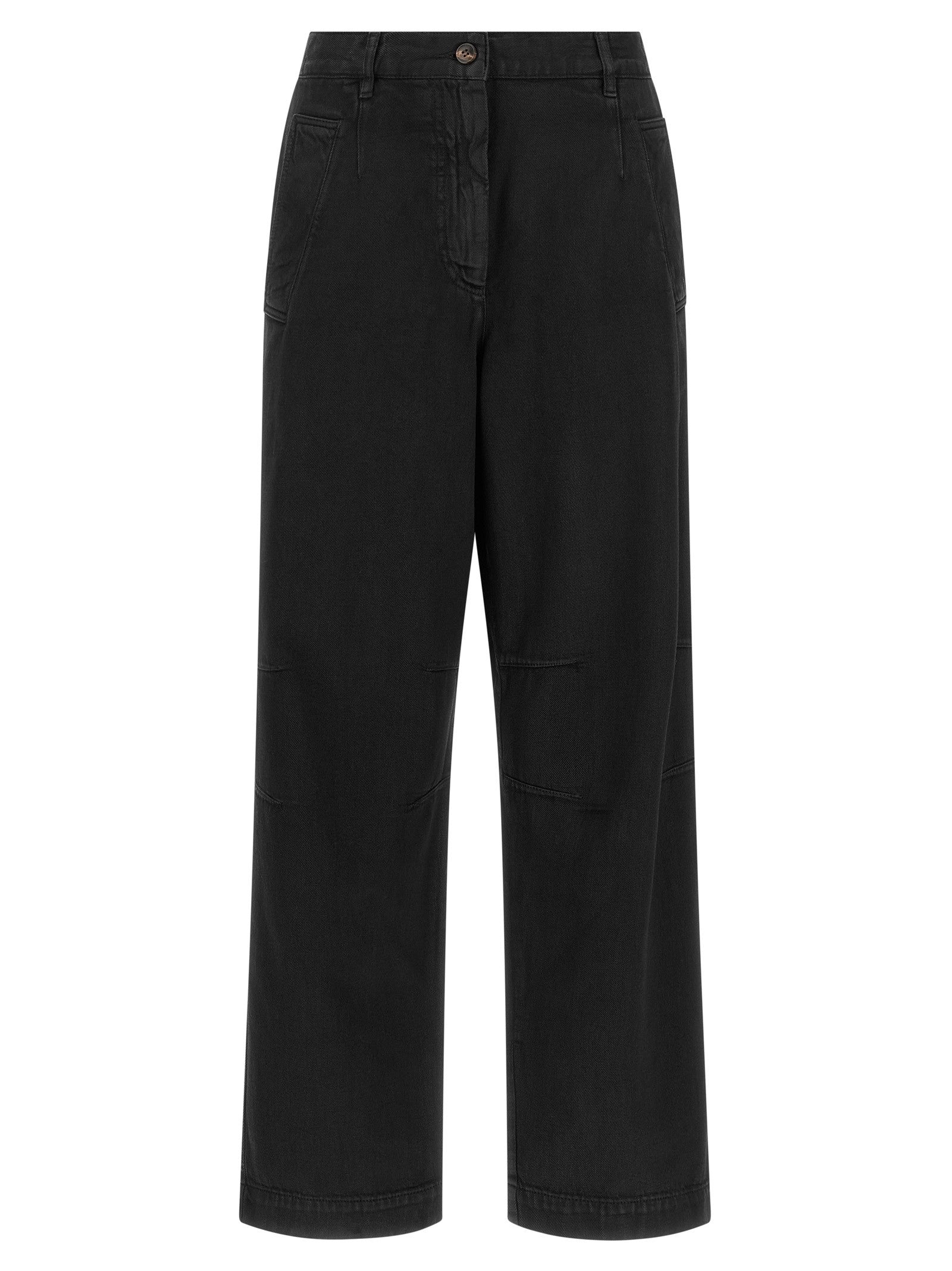 Dries Van Noten Loose Cotton Trousers Grey