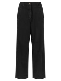 Dries Van Noten Loose Cotton Trousers Grey