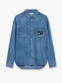 Celine Men's Loose Denim Shirt Blue