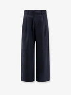 Tonywack Men's Loose Fit Cotton Trousers Blue
