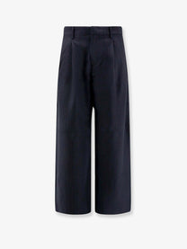 Tonywack Men's Loose Fit Cotton Trousers Blue