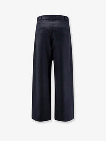 Tonywack Men's Loose Fit Cotton Trousers Blue