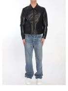 Celine Men's Loose Fit Leather Jacket Black, view 2