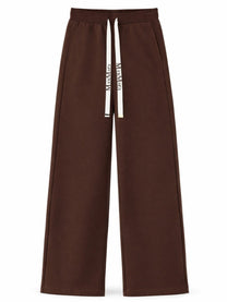 S MAX MARA Women's Loose Fitting Cotton Jersey Pants Brown
