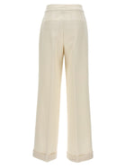 Kiton Loose Leg Pants White, view 2