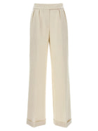 Kiton Loose Leg Pants White