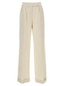 Kiton Loose Leg Pants White