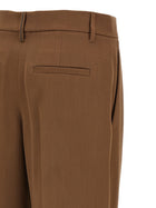 Brunello Cucinelli Loose Leg Pants Brown, view 4