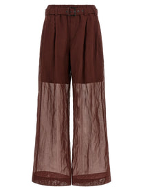 Brunello Cucinelli Loose Pants Red