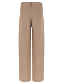Brunello Cucinelli Loose Pleated Pants Blue
