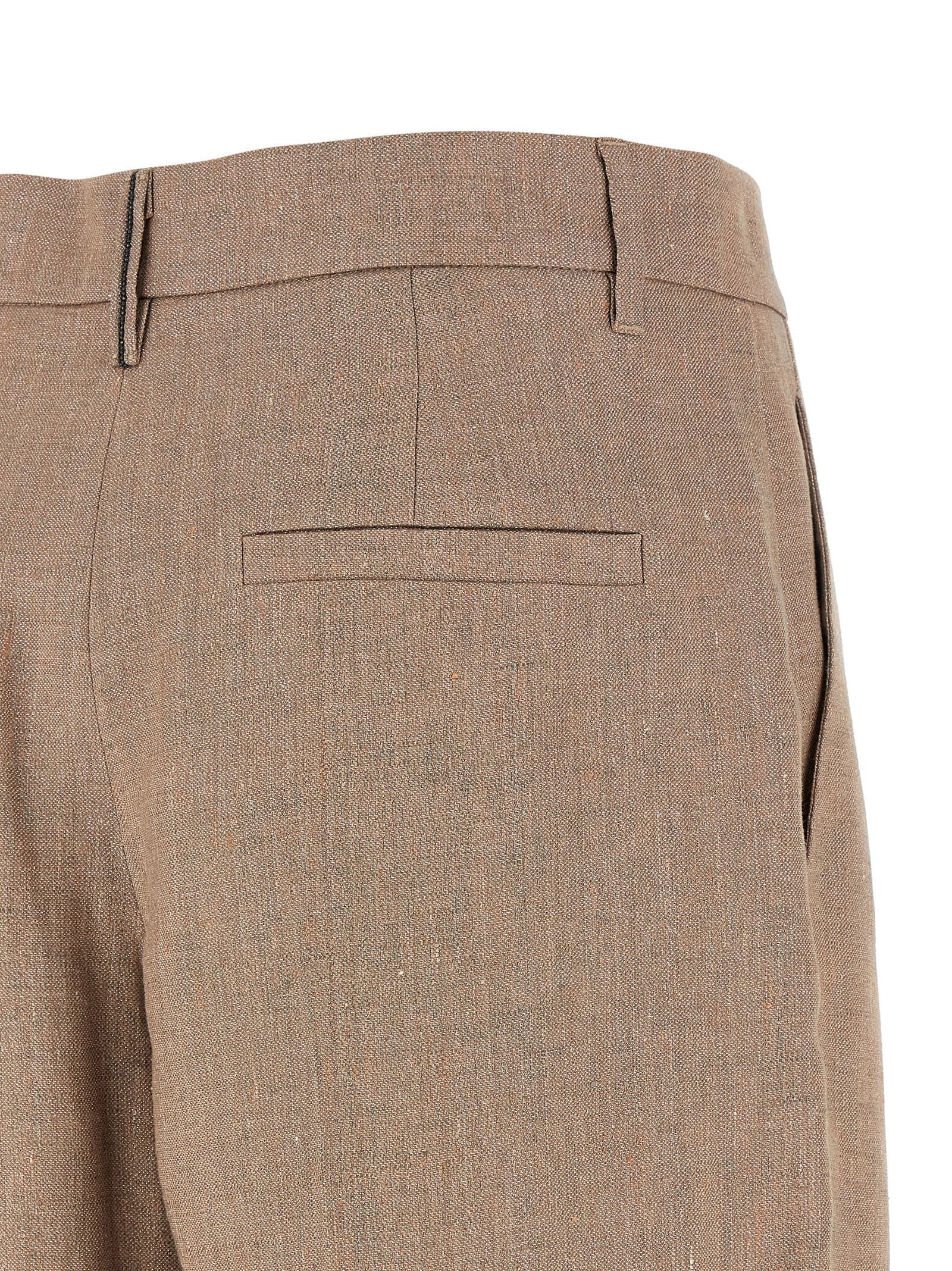 Brunello Cucinelli Loose Pleated Pants Blue