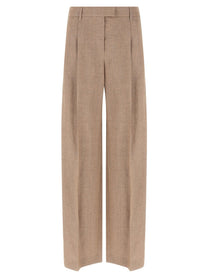 Brunello Cucinelli Loose Pleated Pants Blue