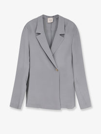 Alysi Women's Loose Silk Blazer Grey