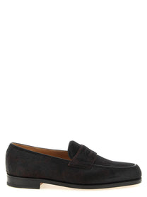 John Lobb Lopez Bristle Hide Loafers Brown